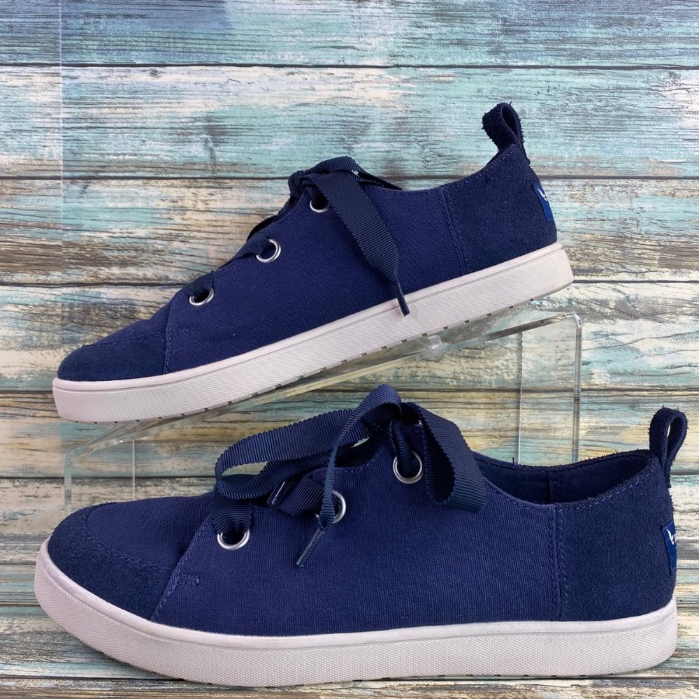 Koolaburra By Ugg Penley Womens Size 5 Blue Sneakers Canvas/Suede Casual Lace Up - Picture 4 of 11
